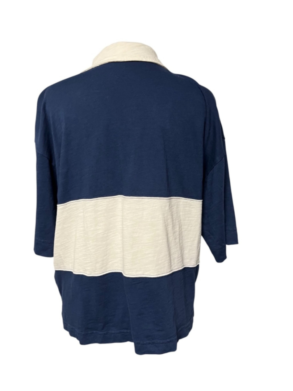 Madewell Blue Oversized Polo Shirt Size Medium - Picture 3 of 5